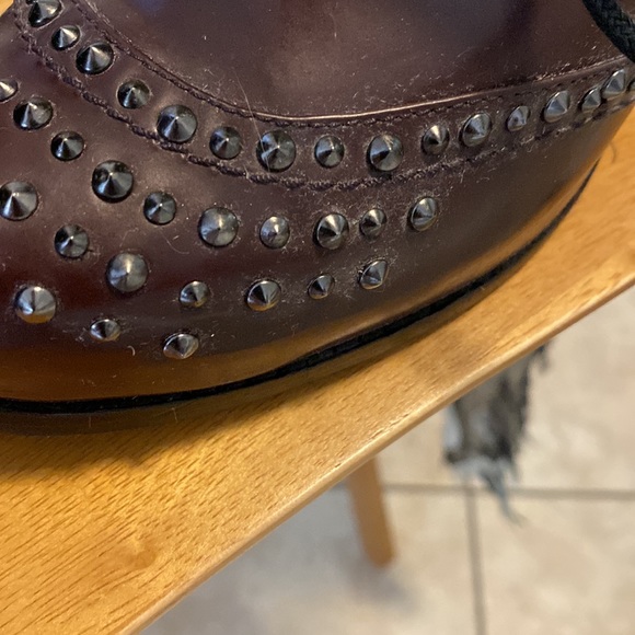 Kenneth Cole Plum leather spiked bootie - Picture 5 of 8